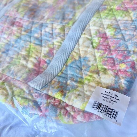 LoveShackFancy Quilted Cotton Henderson Tote Pastel Fields NWT MSRP $195 - Picture 6 of 8